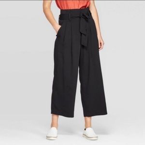 A New Day Paper Bag Waist Pants - Black